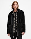Stride Funnel Neck Shearling Coat