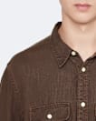 Regular-fit tencel shirt with pockets
