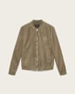 Morten Relaxed Fit Suede Bomber Jacket