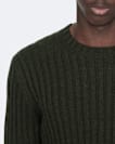 Crew-neck ribbed jumper