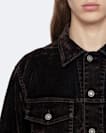 Flocked Denim Trucker Jacket