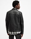 Luck Slim Front Zip Up Leather Jacket