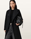 Riley Wrap Around Belted Long Line Coat