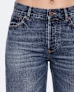 Straight leg mid-rise denim jeans