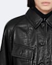 Leather hunting jacket