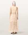 Zenia Sleeveless Knit Woven Midi Dress
