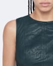 Vee Leather Dress