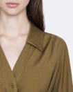 Marley asymmetric cotton poplin shirt dress