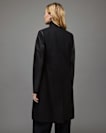 Sidney Leather Sleeve Cashmere Mix Coat