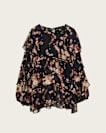 Lissie Floral Print Ruffled Top
