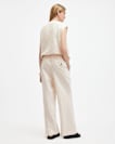 Payton Wide Leg Linen Blend Trousers
