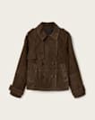 Reya Cropped Suede Mac
