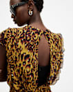 Hali Animal Print Ruffle Mini Dress