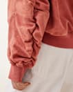 Dana Relaxed Fit Suede Bomber Jacket