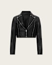 Landers Slim Fit Leather Biker Jacket