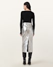 Renai Slim Fit Leather Pencil Skirt