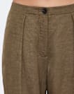 Relaxed pleated satin trousers
