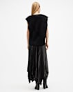 Phia Metallic Asymmetric Maxi Skirt