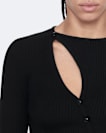 Cruz asymmetric button-front cardigan