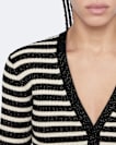 Wool-blend Breton cardigan