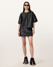 Krindle Leather Mini Skirt
