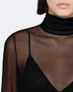 High-neck silk top