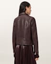Dalby Slim Fit Leather Biker Jacket