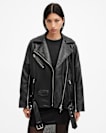 Vendra Relaxed Fit Leather Biker Jacket