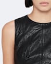 Leather mini dress