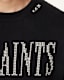 Crossed Oversized Crew Neck Embroidered Jumper