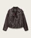 Samina Relaxed Fit Leather Biker Jacket