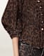 Nancy Leopard Print Denim Shirt