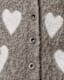Amora Love Heart Jacquard Brushed Cardigan