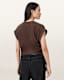 Mira Cropped Satin Drawcord T-Shirt