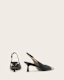 Denver Leather Slingback Heeled Shoes