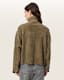 Clay Funnel Neck Suede Cropped Jacket