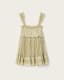Angela Gathered Frill Mini Dress