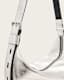 Half Moon Metallic Leather Crossbody Bag