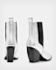 Ria Metallic Leather Heeled Boots