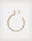 Seren Pave Gold-Tone Hoop Earrings