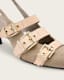 Vivian Leather Buckle Slingback Heels