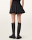Tulip Black Cotton Mini Skirt