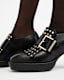 Zia Studded Leather Heeled Loafers