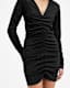 Alya Ruched Long Sleeve Mini Dress