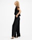 Mari Silk Blend Lace Trim Jumpsuit