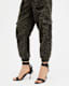 Freda Leopard Print Denim Cargo Trousers