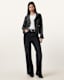 Ellis Leather Funnel Neck Biker Jacket