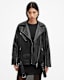 Vendra Relaxed Fit Leather Biker Jacket