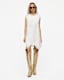 Audrina Embroidered Asymmetric Mini Dress