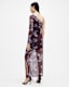 Eris One Shoulder Mesh Floral Midi Dress